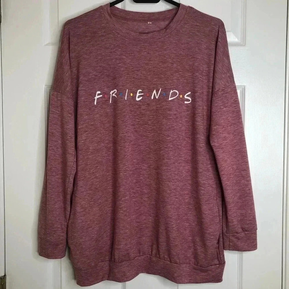 Friends Long Sleeved  Shirt Purpleish-Pink Small - Picture 1 of 16